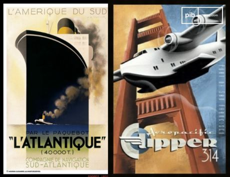 Posters of mass travel that pride on the man-made machines