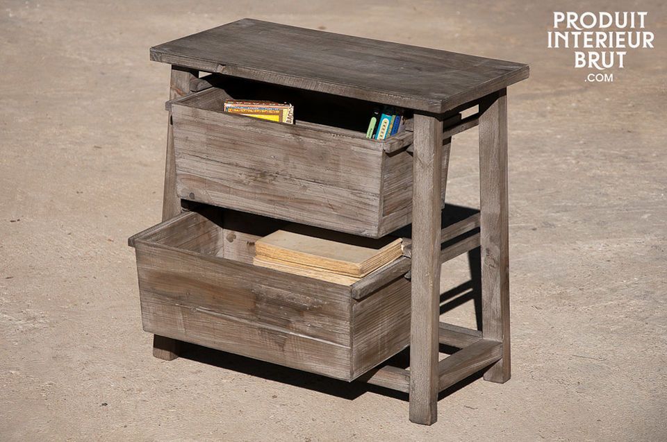 Posty Street stool with shelves