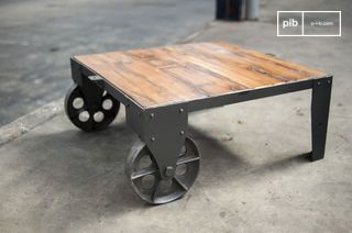 Railroad cart coffee table