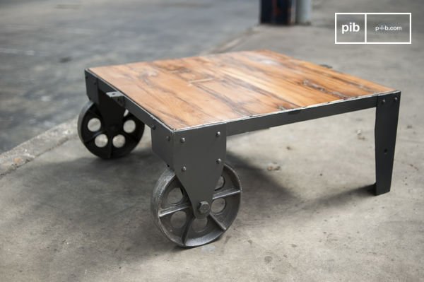 Railroad Cart Coffee Table Robust, Rustic Railroad Cart Coffee Table