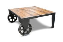 Railroad cart coffee table