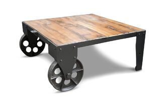 Railroad cart coffee table