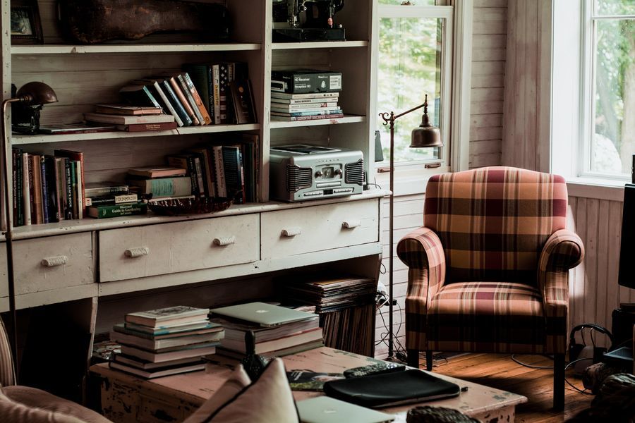 Reading corner in the living room