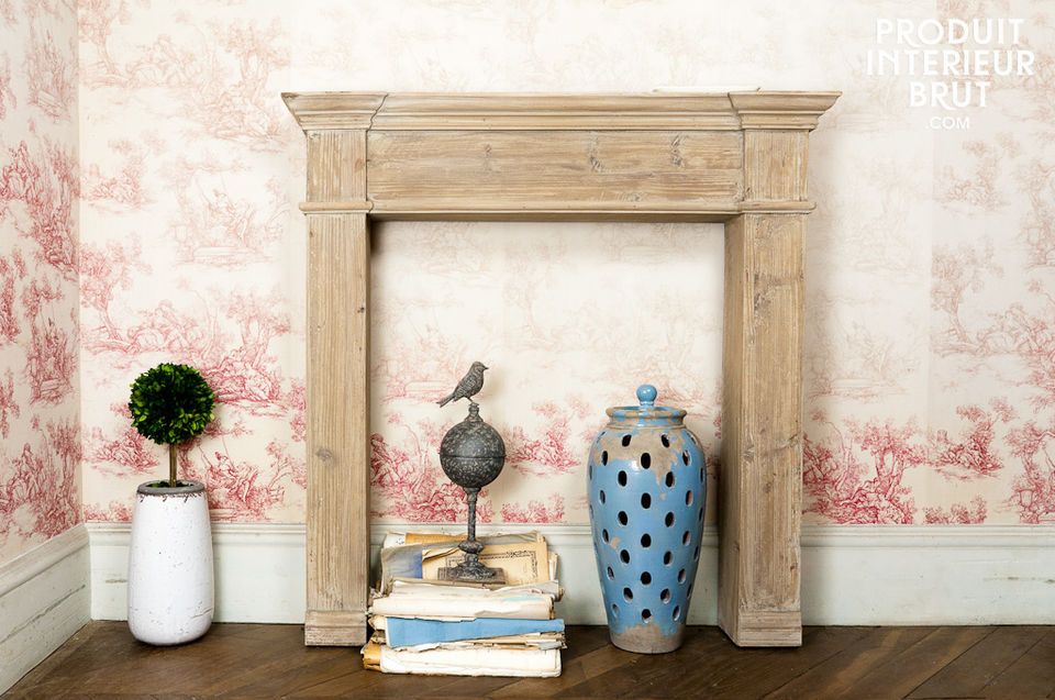 Reclaimed wood mantelpiece