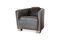 Miniature Chocolate leather armchair Red Baron Clipped
