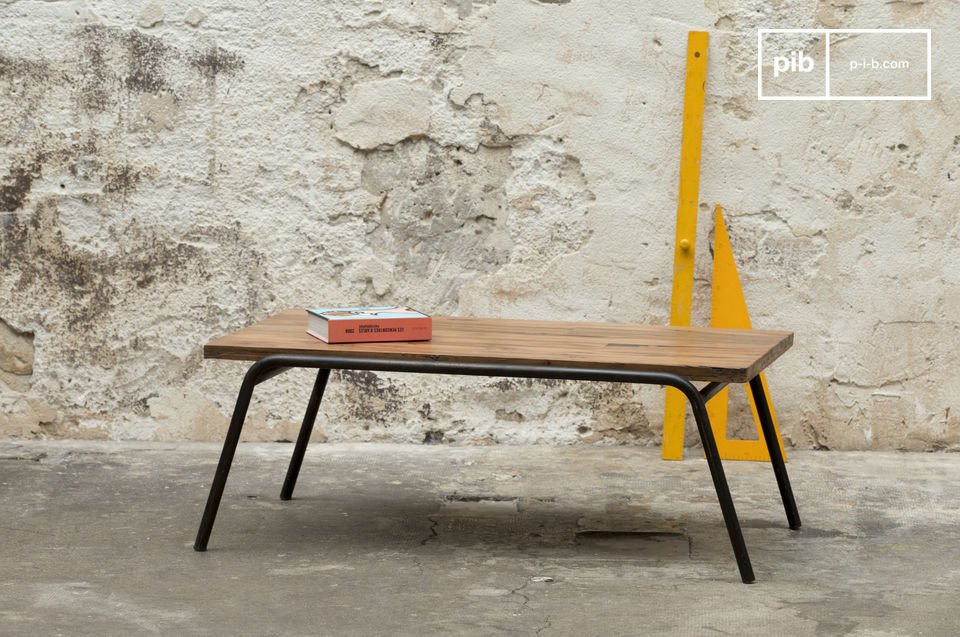 Beautiful industrial table in loft style.