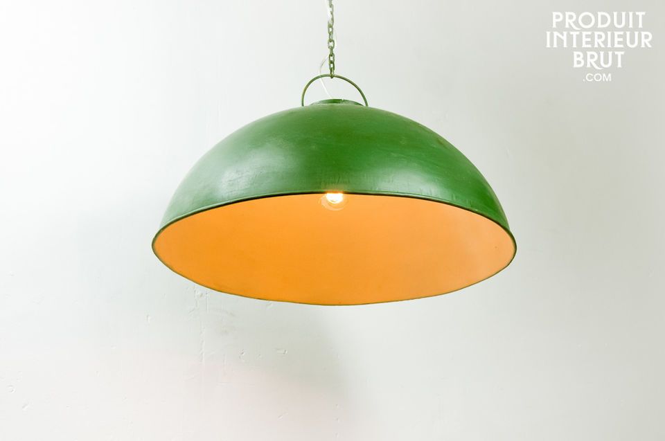 Retro green industrial ceiling light