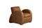 Miniature Camel leather club armchair Rockefeller Clipped