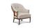 Miniature Almond linen and cotton round armchair Léonie Clipped