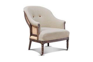 Round armchair almond Léonie