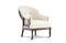 Miniature Beige linen and cotton round armchair Léonie Clipped