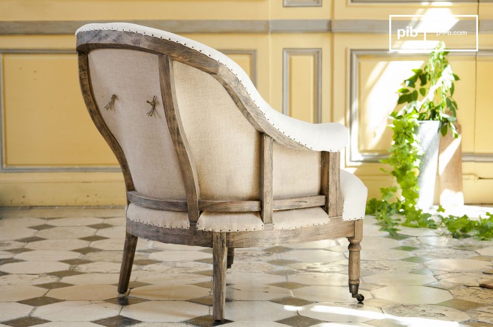 The structure of the chair is made of beautiful solid wood.