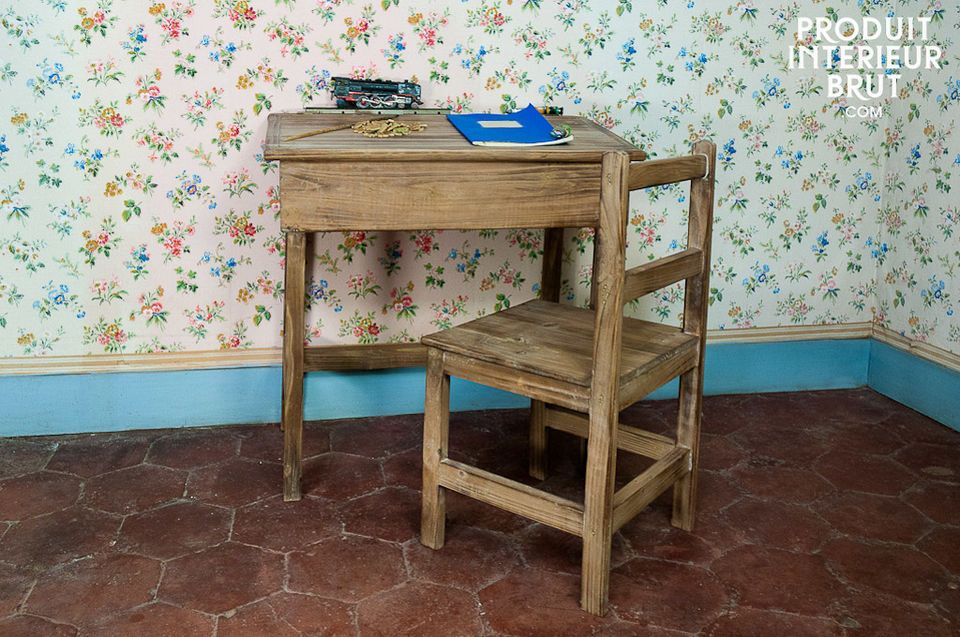 School desk and chair