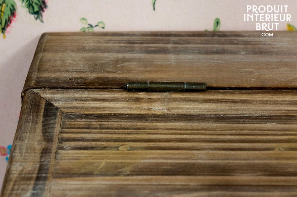 This vintage wooden school desk