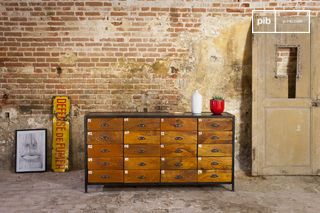 Vintage wooden and metal counter Shawinigan