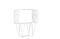 Miniature White metal side table Andover Clipped