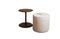 Miniature Wooden side table with pouf Victor Clipped