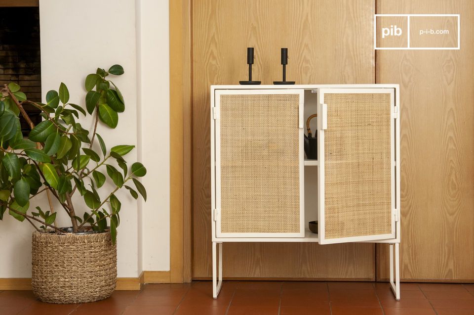 Metal and cane buffet Lautalie
