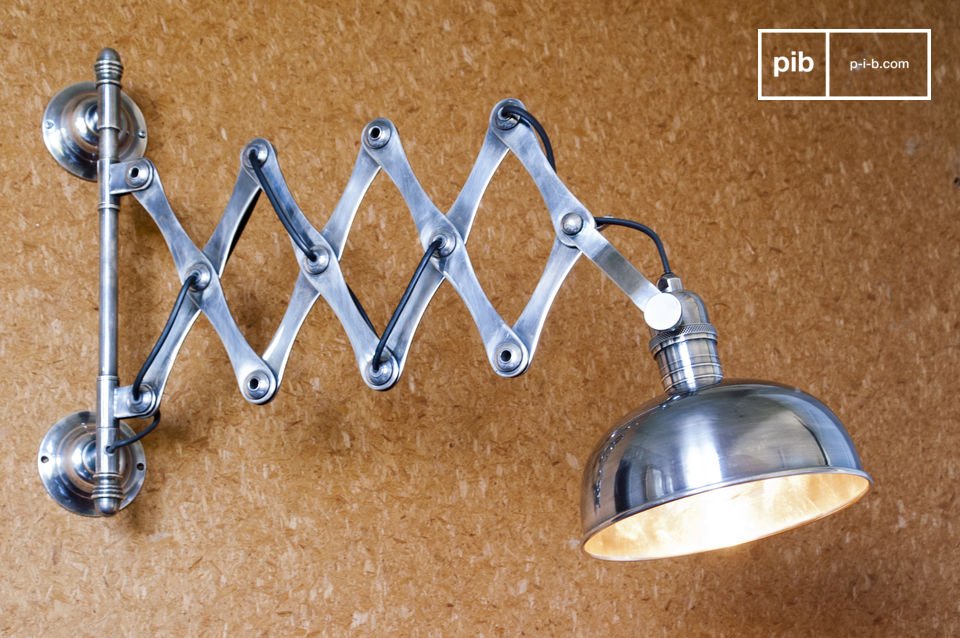 Silver-plated scissors wall lamp