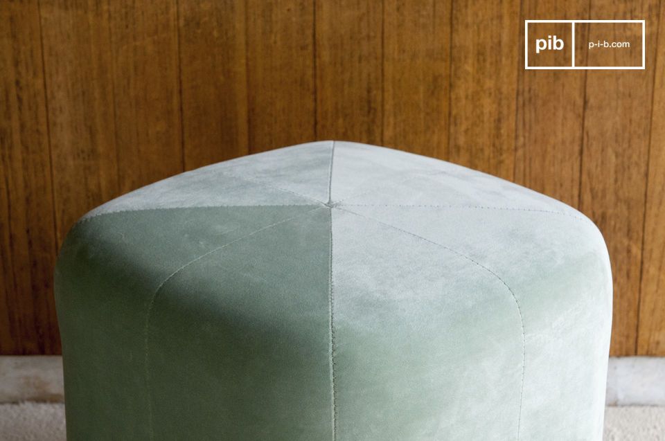 The fabric can have a range of shades from light green to mint green.