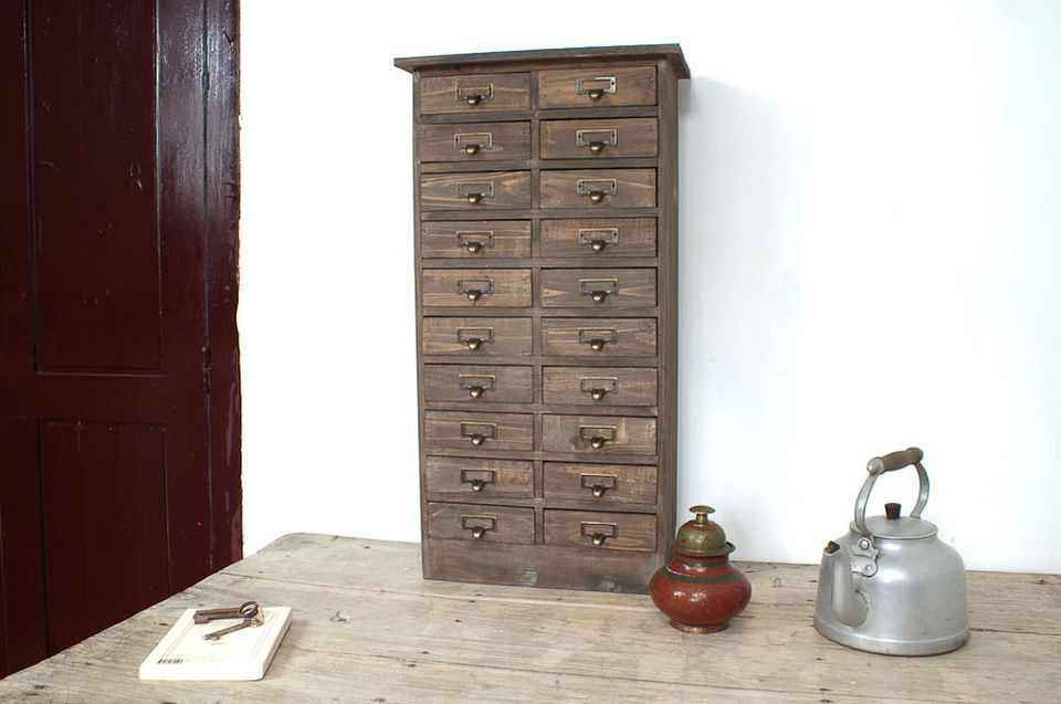 Labelled drawers makes it practical for storing small objects