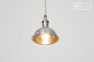 Small silver-plated pendant light