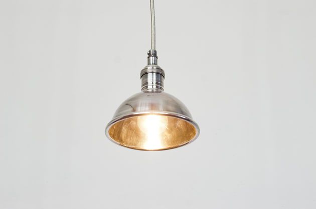 Small silver-plated pendant lamp Olivia