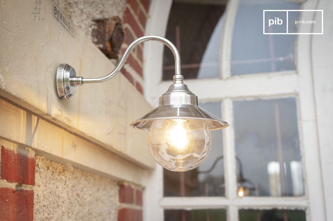 Galvanised swan shop neck outdoor light