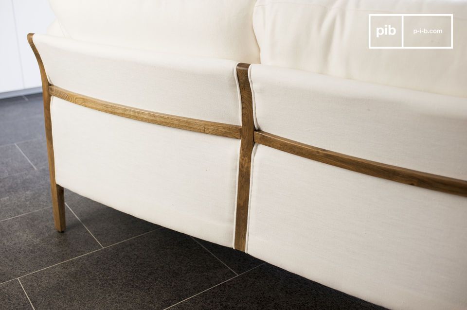 Curves and a mix of materials for a refined look.