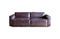 Miniature Burgundy leather 2-seater sofa Atsullivan Clipped