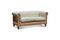 Miniature Almond linen and cotton 2-seater Chesterfield sofa Montaigu Clipped