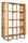 Miniature Solid beech and rattan shelf Baerum Clipped