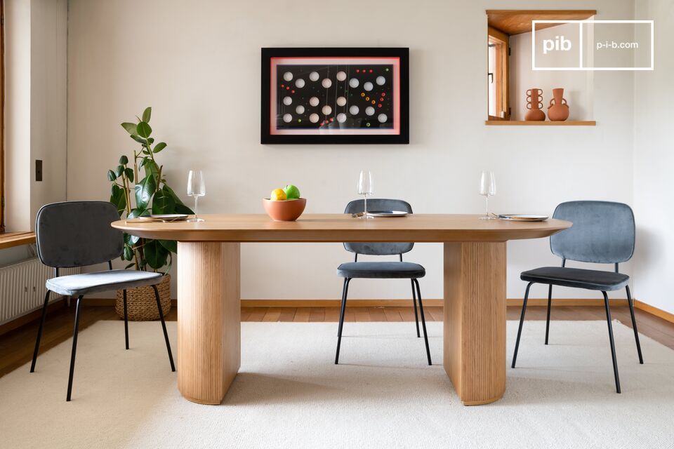 Large light wood dining table Solna