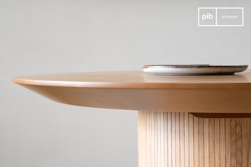 Large oval dining table displaying Scandinavian design harmony