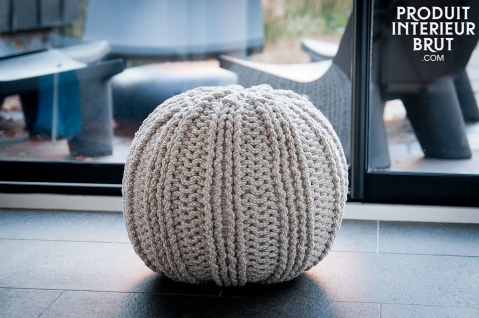 Spherical Knit Ottoman