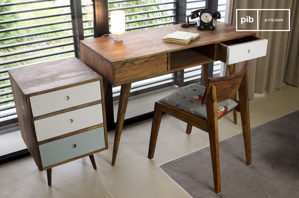 An elegant desk that draws its inspiration from vintage Scandinavian furniture