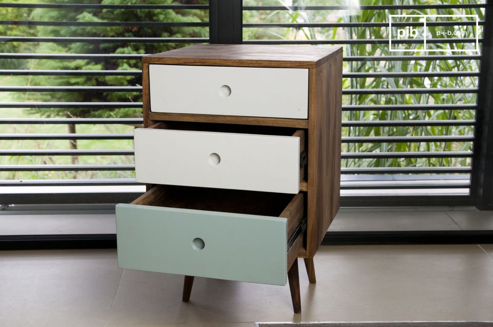 Stockholm three-drawer block chest