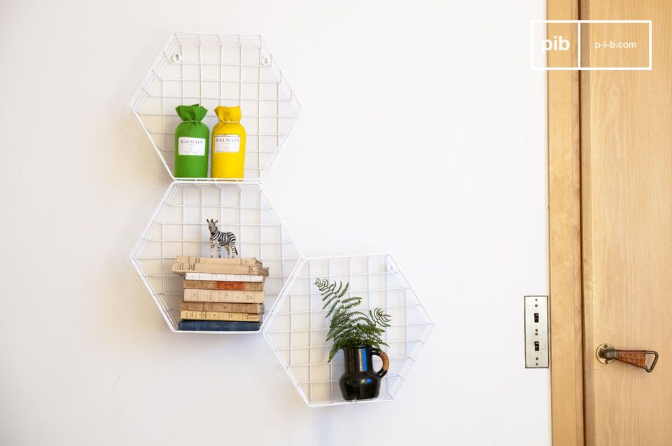 Trio of white wall storage units.