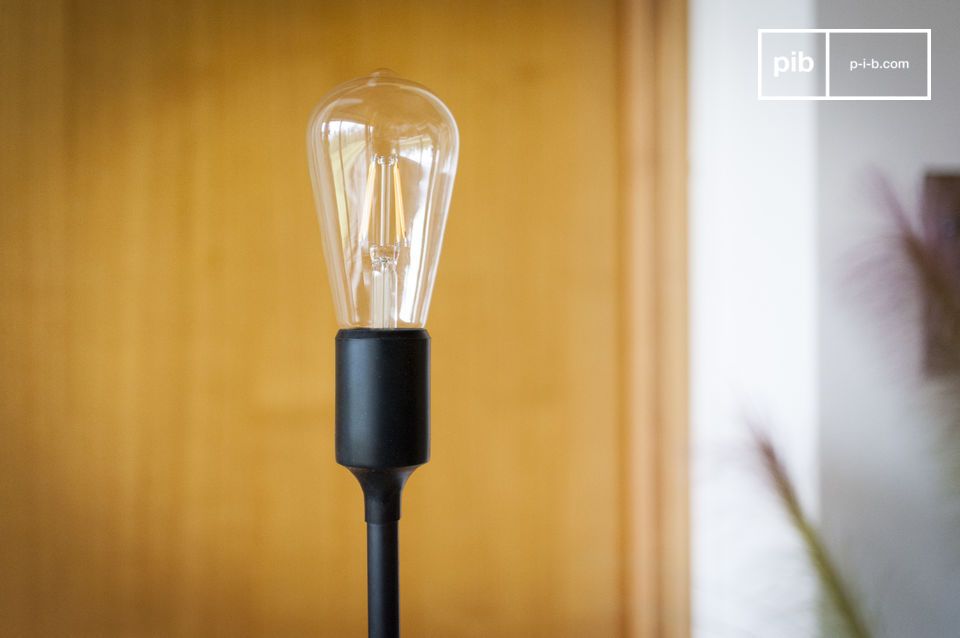 The bulb will be elegantly enhanced by a matt black socket.