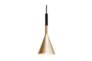 Suspended luminaire Bob gold finish