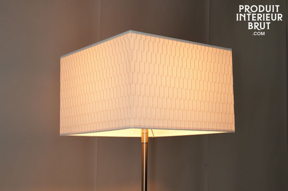 This tall standard lamp has 1950s chic
