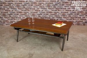 Table basse industrielle bois et métal