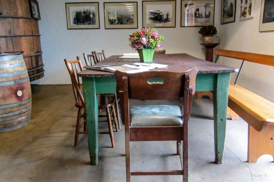 old and antique dining table