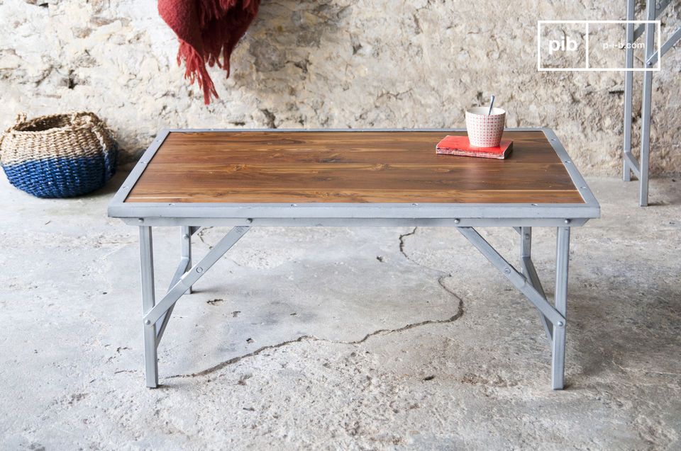 A practical folding industrial table.