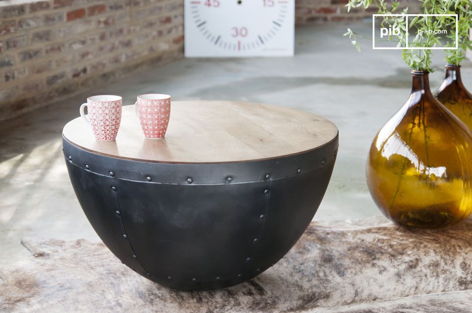 By its rounded look, the table displays a unique aesthetic.