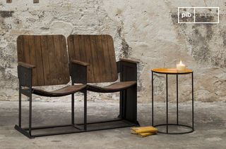 Double wooden theater seat Hobbs