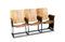 Miniature Triple wooden theater seat Hobbs Clipped