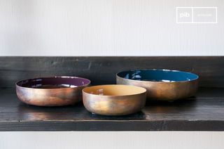 Three enamelled Thalie bowls