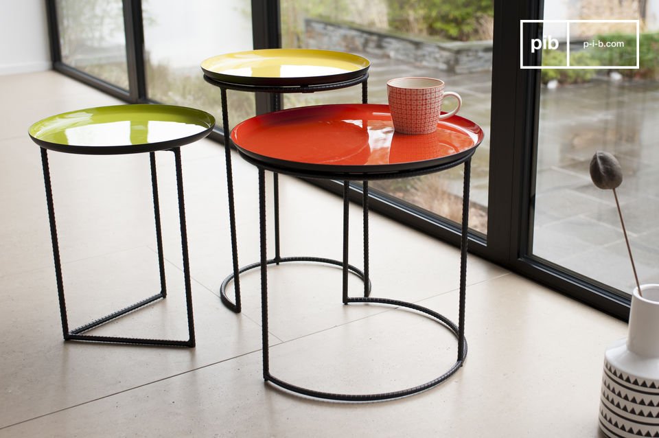 Tricolour Kirk nesting table