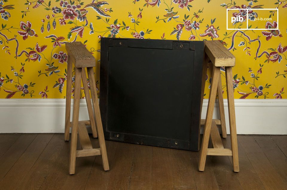 This table trestle is a practical little piece of furniture that proudly displays its noble wooden